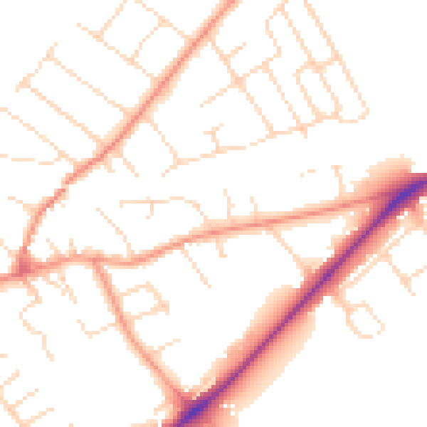 Daytime road noise heatmap for NG12 2GB