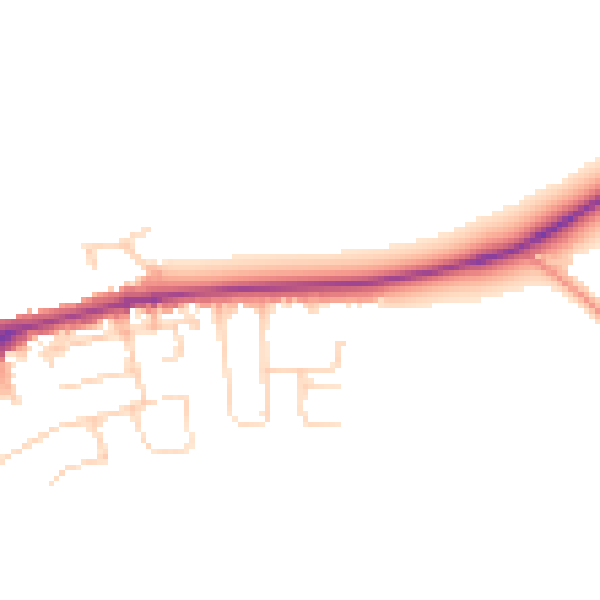 Daytime road noise heatmap for NG12 2HY