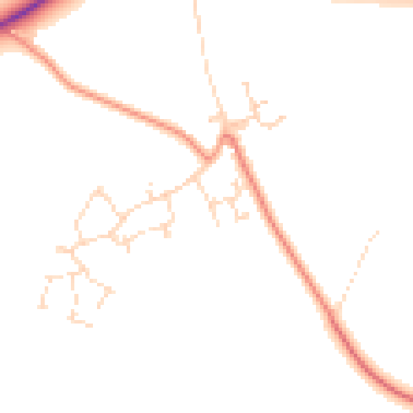 Daytime road noise heatmap for NG12 2NE
