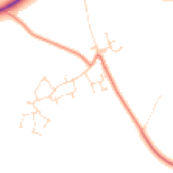 Daytime road noise heatmap for NG12 2NG