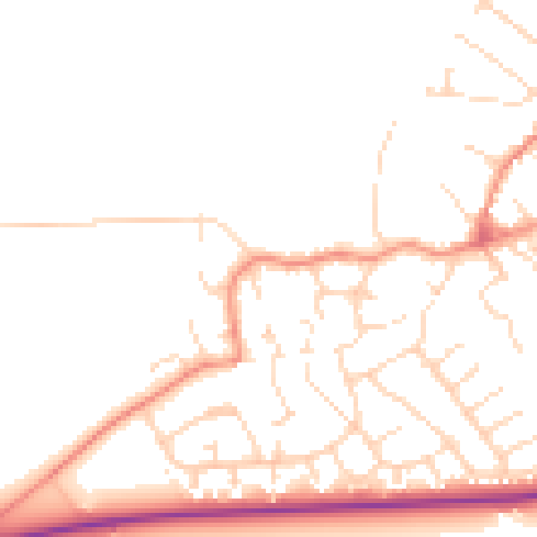 Daytime road noise heatmap for NG12 2PS