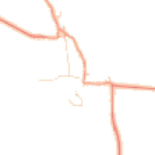 Daytime road noise heatmap for NG12 3AS