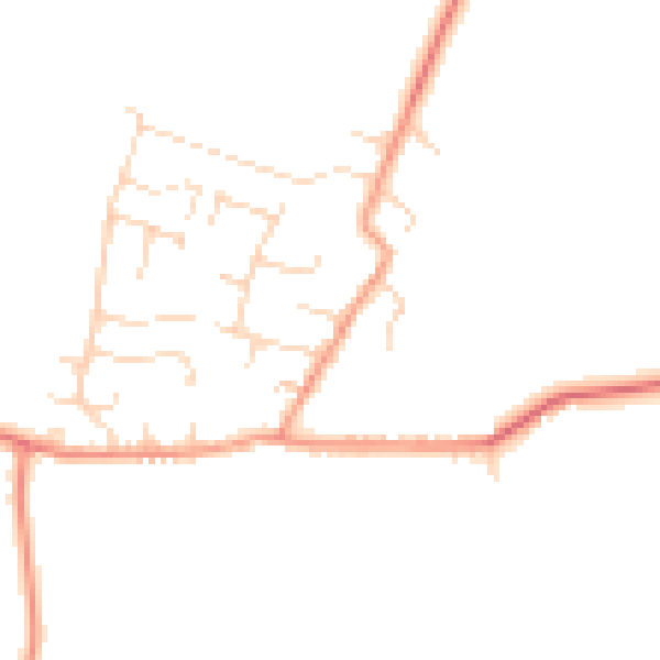 Daytime road noise heatmap for NG12 3BY