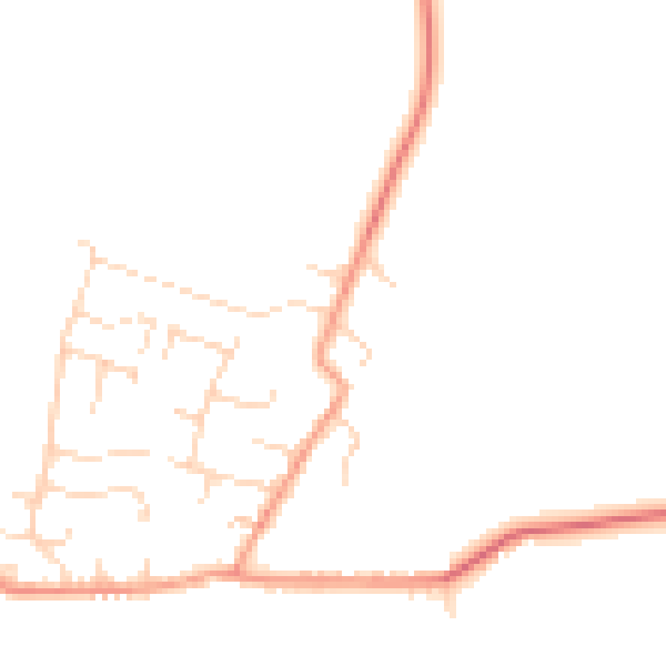 Daytime road noise heatmap for NG12 3DD
