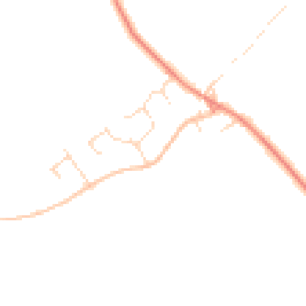 Daytime road noise heatmap for NG12 3EA
