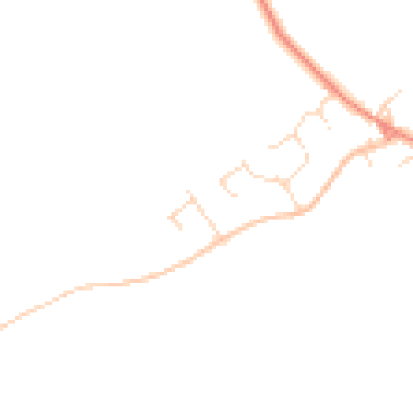 Daytime road noise heatmap for NG12 3EB
