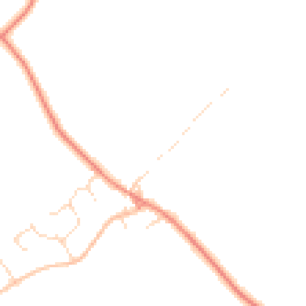 Daytime road noise heatmap for NG12 3EF