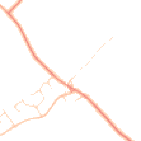 Daytime road noise heatmap for NG12 3EZ