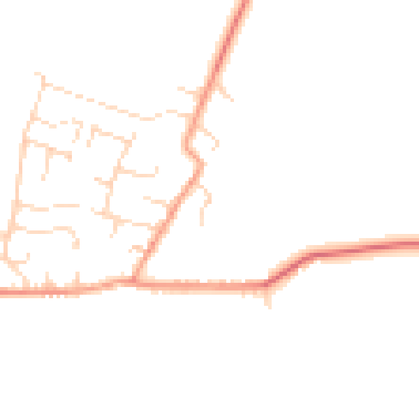 Daytime road noise heatmap for NG12 3GJ