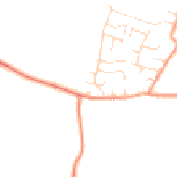 Daytime road noise heatmap for NG12 3GP