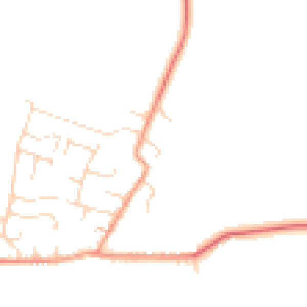 Daytime road noise heatmap for NG12 3GQ