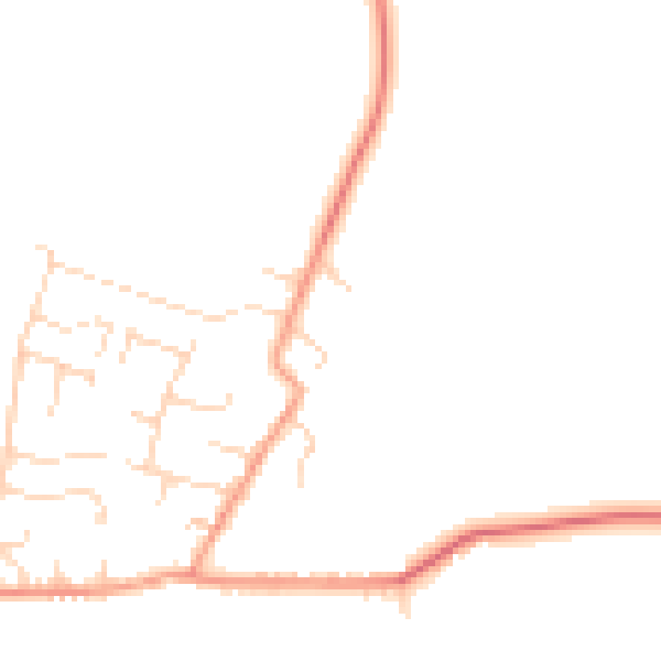 Daytime road noise heatmap for NG12 3GW