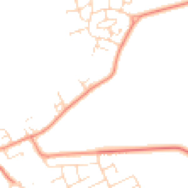 Daytime road noise heatmap for NG12 3HE