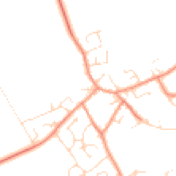 Daytime road noise heatmap for NG12 3HR