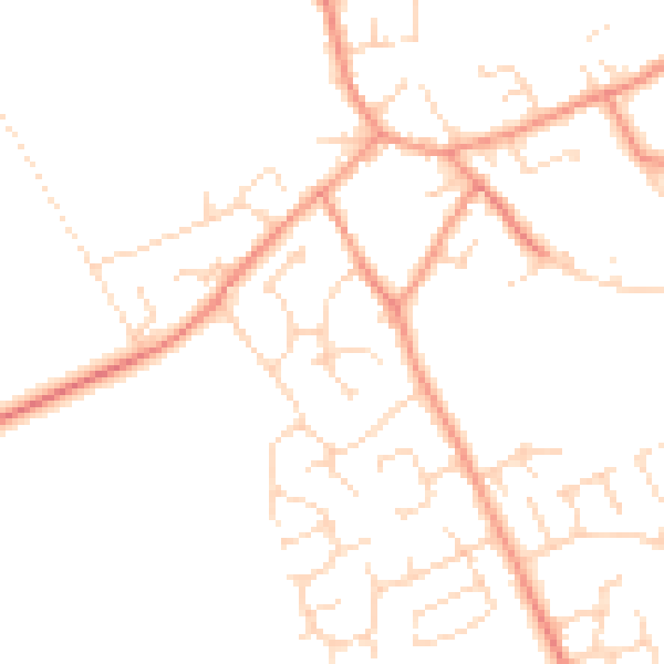Daytime road noise heatmap for NG12 3JB
