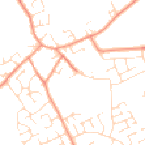 Daytime road noise heatmap for NG12 3JG