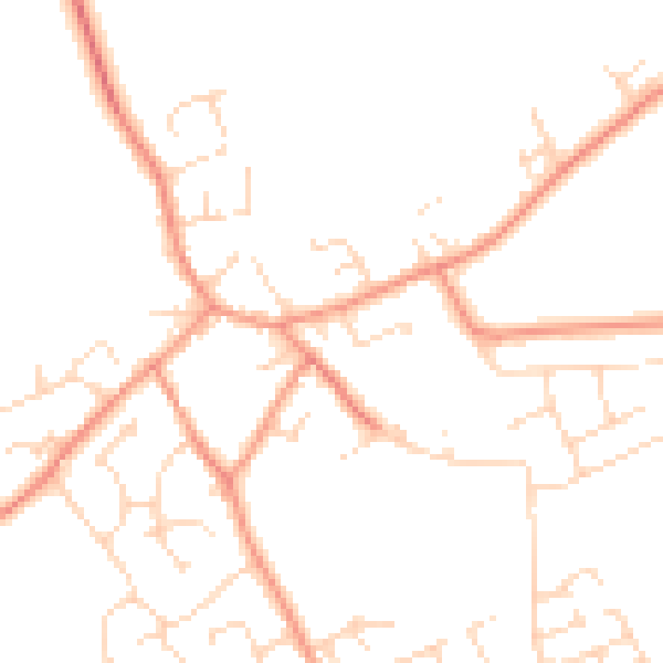 Daytime road noise heatmap for NG12 3JU