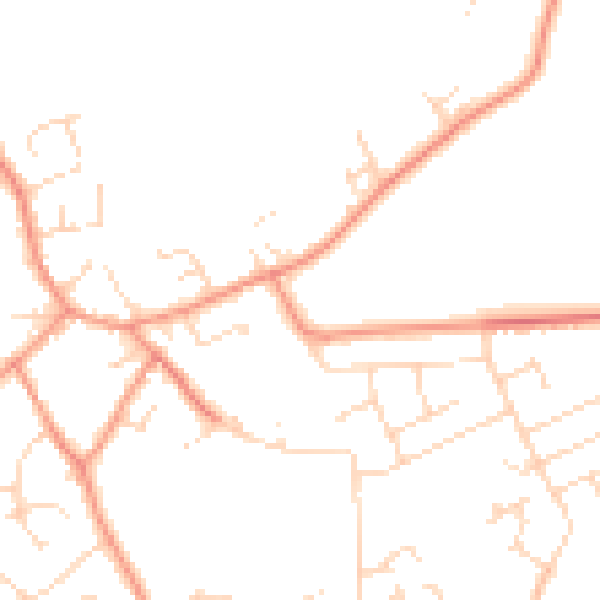 Daytime road noise heatmap for NG12 3JX