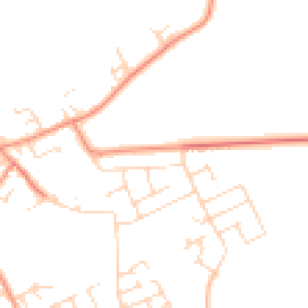 Daytime road noise heatmap for NG12 3JY