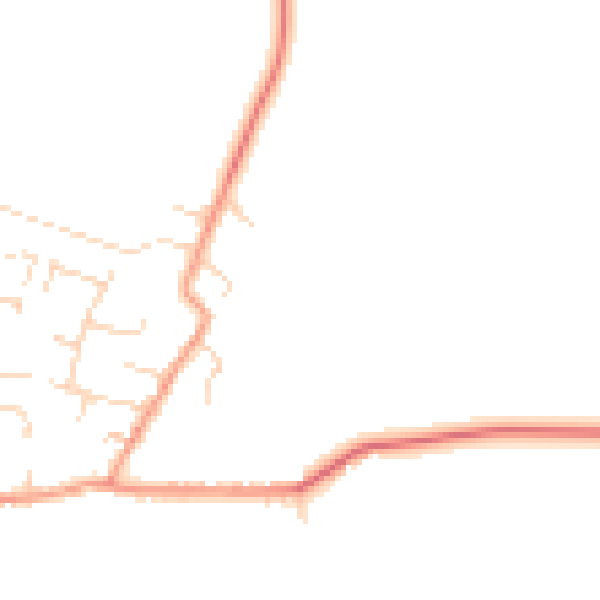 Daytime road noise heatmap for NG12 3JZ