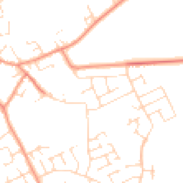 Daytime road noise heatmap for NG12 3LR