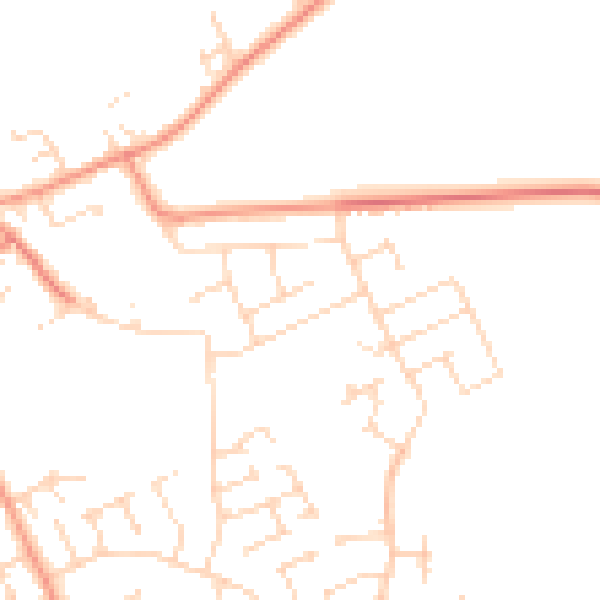 Daytime road noise heatmap for NG12 3LS
