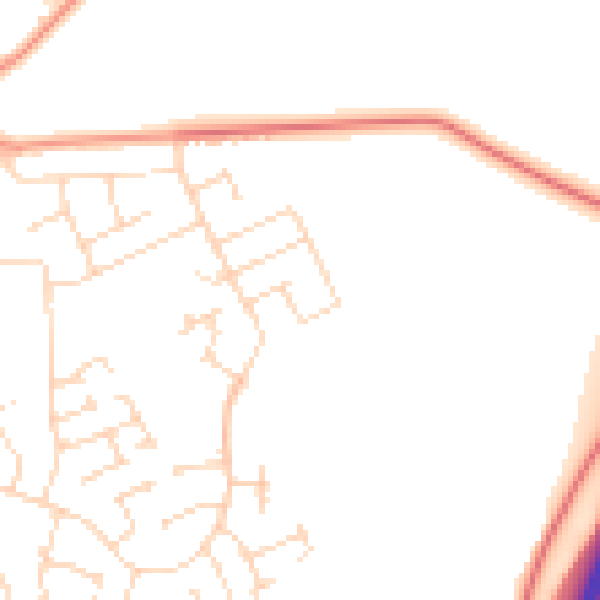 Daytime road noise heatmap for NG12 3NB