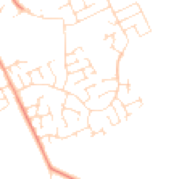 Daytime road noise heatmap for NG12 3NN
