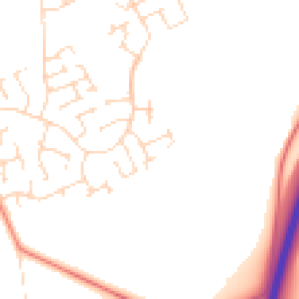 Daytime road noise heatmap for NG12 3NQ