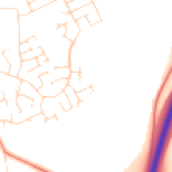 Daytime road noise heatmap for NG12 3NT