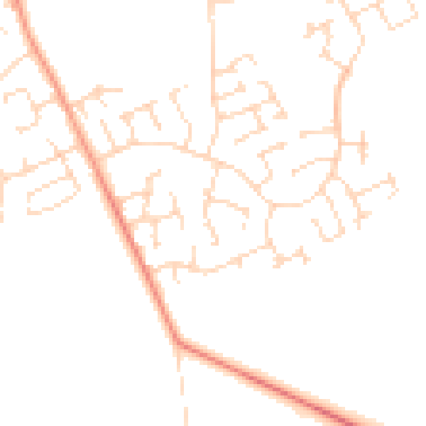 Daytime road noise heatmap for NG12 3NU