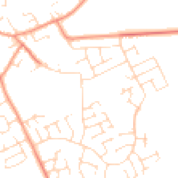 Daytime road noise heatmap for NG12 3PJ