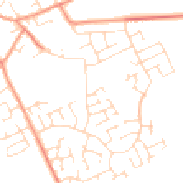 Daytime road noise heatmap for NG12 3PL
