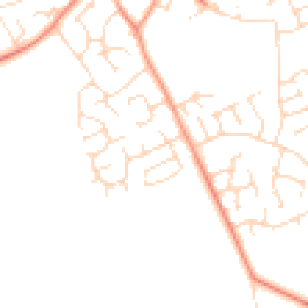 Daytime road noise heatmap for NG12 3QA