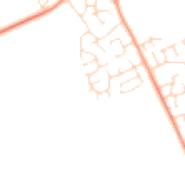 Daytime road noise heatmap for NG12 3QH