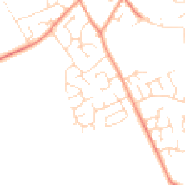 Daytime road noise heatmap for NG12 3QJ