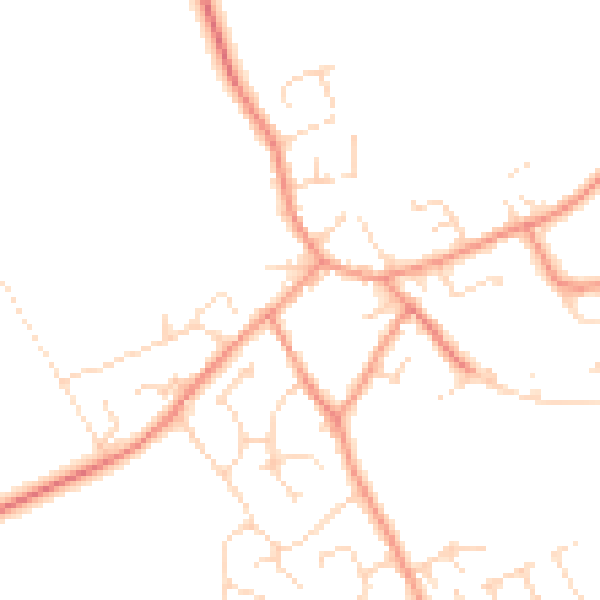 Daytime road noise heatmap for NG12 3QW