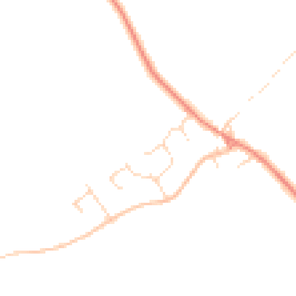 Daytime road noise heatmap for NG12 3RA