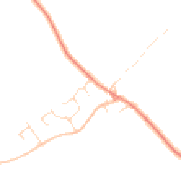 Daytime road noise heatmap for NG12 3RB