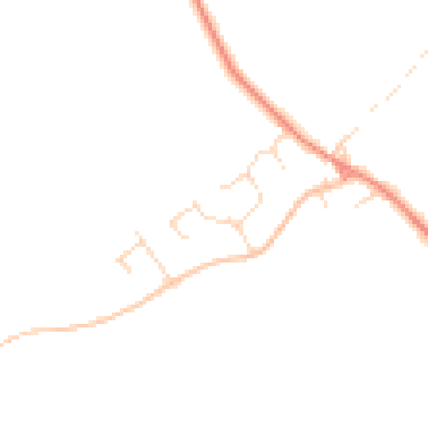 Daytime road noise heatmap for NG12 3RE