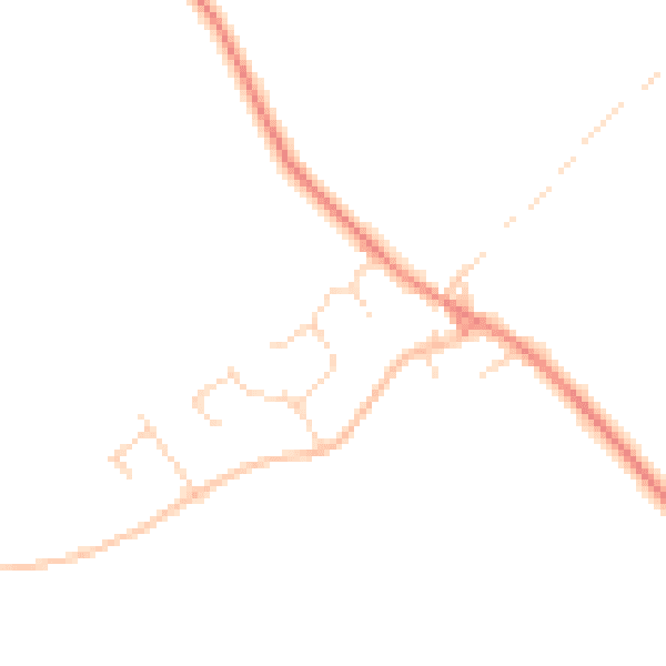 Daytime road noise heatmap for NG12 3RF