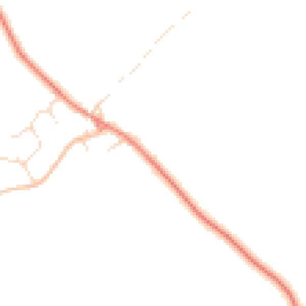 Daytime road noise heatmap for NG12 3SE