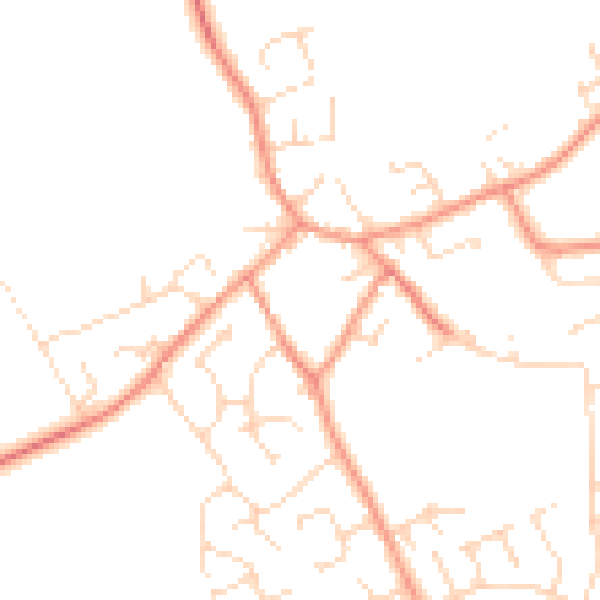 Daytime road noise heatmap for NG12 3TR