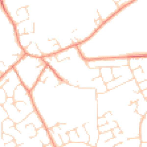 Daytime road noise heatmap for NG12 3US