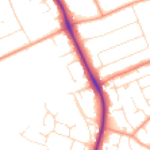 Daytime road noise heatmap for NG12 4BQ