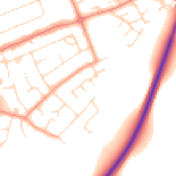 Daytime road noise heatmap for NG12 4DN