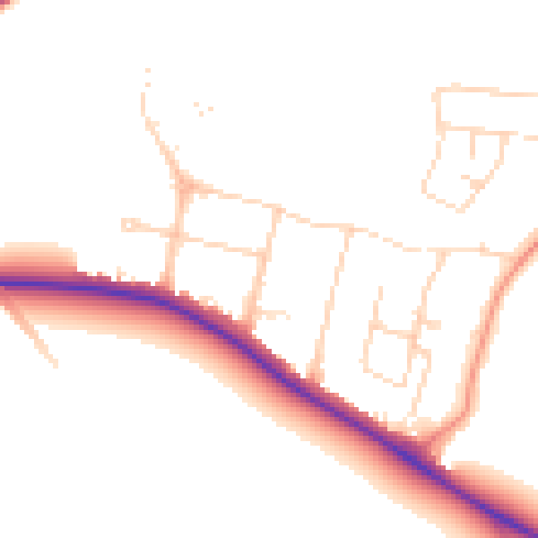 Daytime road noise heatmap for NG12 4ED