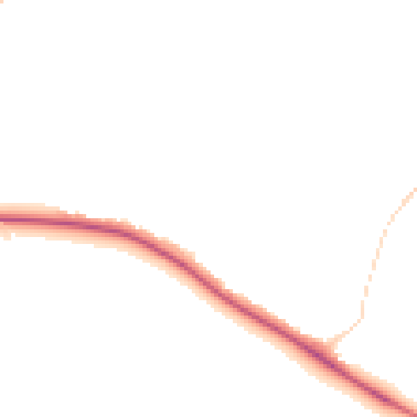 Night-time road noise heatmap for NG12 4ED