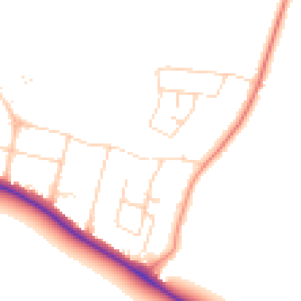 Daytime road noise heatmap for NG12 4ET