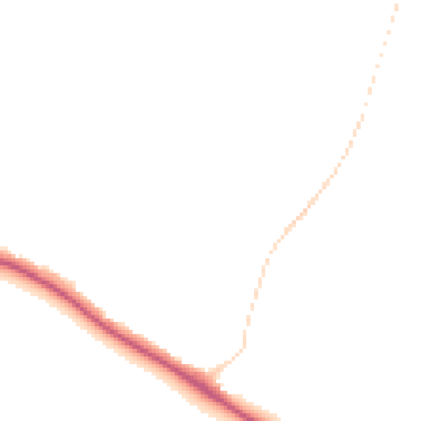 Night-time road noise heatmap for NG12 4ET